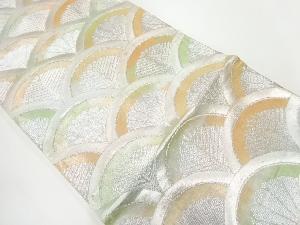 アンティーク　花青海波模様織出し袋帯（材料）